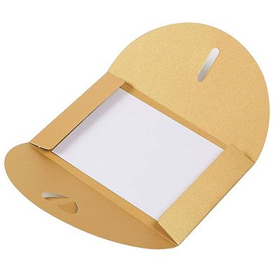 24 Pack Golden Craft Photo Gift Envelopes w/Heart Clasps White Postcard Included