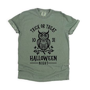 Trick or Treat Owl Garment Dyed Tees