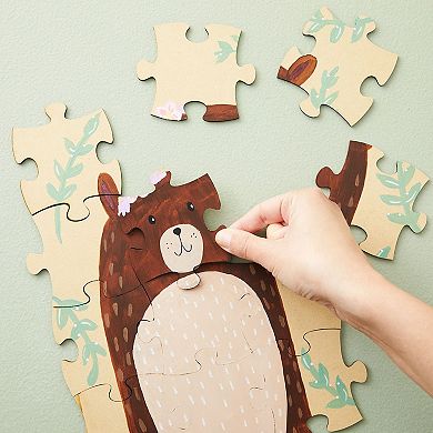 50 Blank Wooden Puzzle Pieces For Crafts, Unfinished Jigsaw, 3x3.5 In