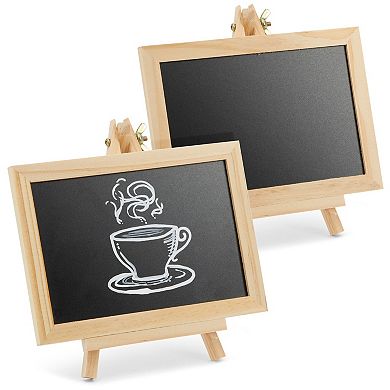 6-pack Mini Chalkboard Signs With Easel Stand For Table Decorations, 7x7x4 In