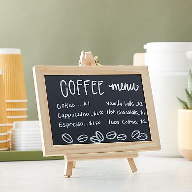 6-pack Mini Chalkboard Signs With Easel Stand For Table Decorations, 7x7x4 In