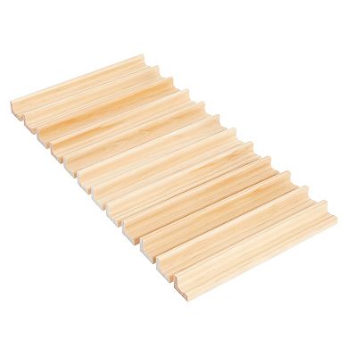 12 Pack Wooden Game Letter Holder Racks For Scrabble Tiles, 7.5x.7x.8"