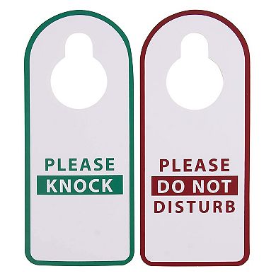 Do Not Disturb Sign - 12-Pack Please Knock Door Hanger, Plastic Door Knob Hanger