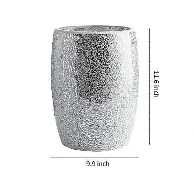 Mosaic Glass Decorative Bathroom Trash Can