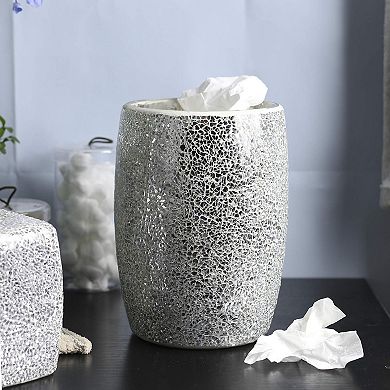 Mosaic Glass Decorative Bathroom Trash Can