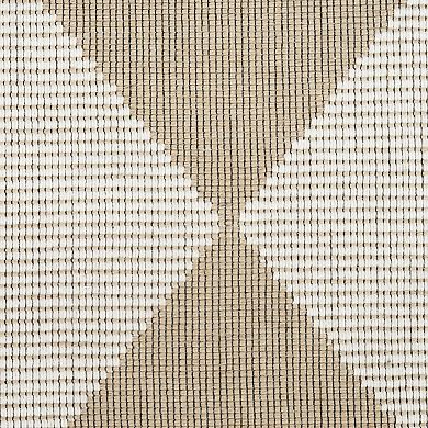 Nourison Washable Modern Jute Diamond Geometric Non-skid Indoor Area Rug