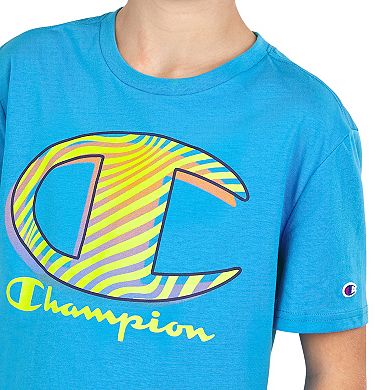 Boys 8-20 Champion Wavy Classic Logo Short Sleeve Graphic Tee