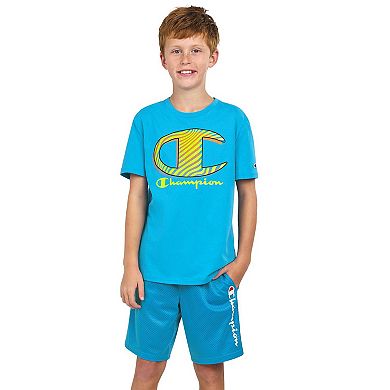 Boys 8-20 Champion Wavy Classic Logo Short Sleeve Graphic Tee