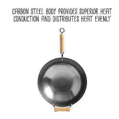 Joyce Chen 14-in. Rounded Carbon Steel Wok