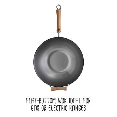 Joyce Chen 14-in. Carbon Steel Flat Wok