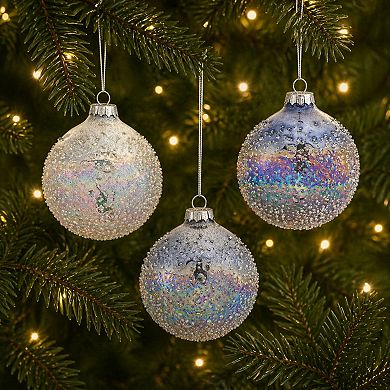 Melrose Beaded Iridescent Ornament 12-piece Set