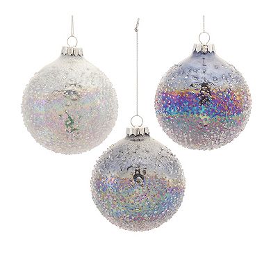 Melrose Beaded Iridescent Ornament 12-piece Set