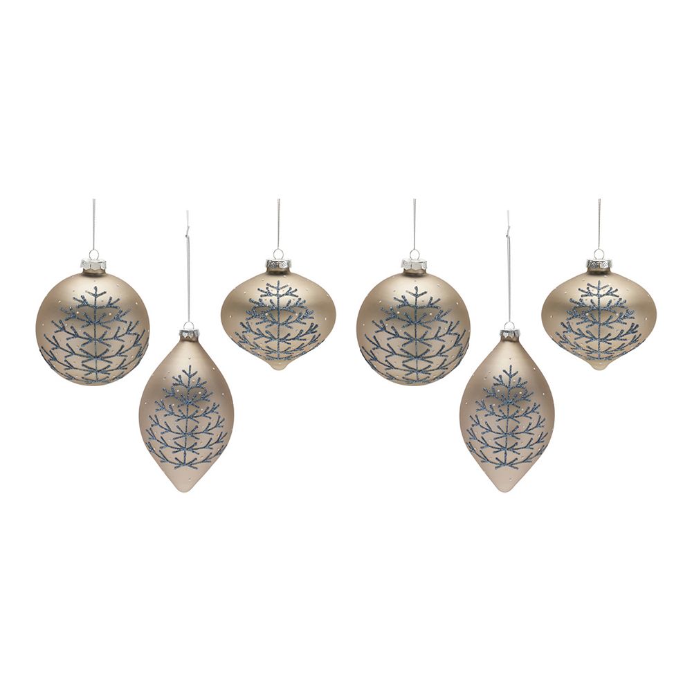 Melrose International Beaded Glass Ball Ornament (Set of 6) main image 1