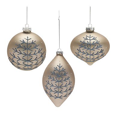 Melrose Glittered Ball Ornament 6 pc Set