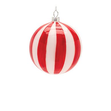 Melrose Striped Glass 6-pc. Ornament Set