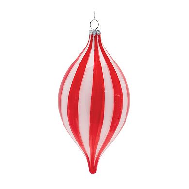 Melrose Striped Glass 6-pc. Ornament Set