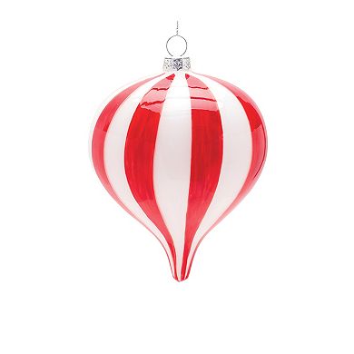 Melrose Striped Glass 6-pc. Ornament Set