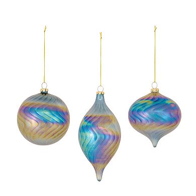 Melrose Iridescent Swirl 6-pc. Ornament Set