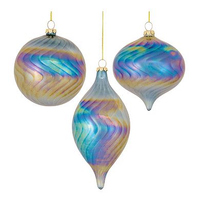 Melrose Iridescent Swirl 6-pc. Ornament Set