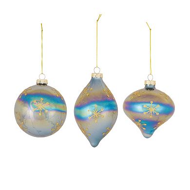 Melrose Iridescent Snowflake 6-pc. Ornament Set