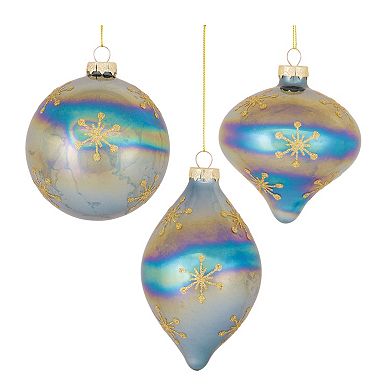 Melrose Iridescent Snowflake 6-pc. Ornament Set