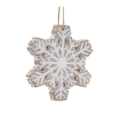 Melrose Glitter Snowflake 3-pc. Ornament Set