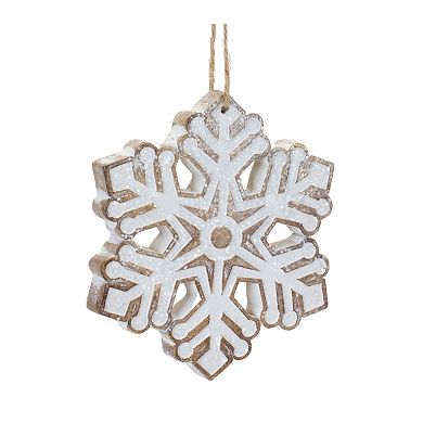 Melrose Glitter Snowflake 3-pc. Ornament Set