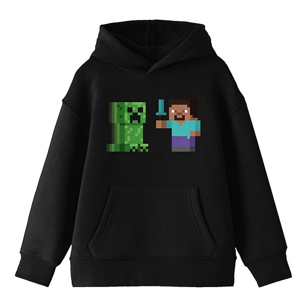 Boy's Minecraft Steve & Creeper Hoodie