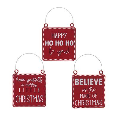 Melrose International Rustic Metal Bell Ornament (Set of 8)