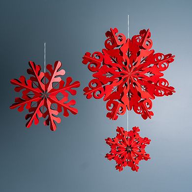 Melrose Paper Snowflake Ornament 6 pc Set