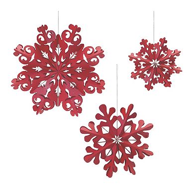 Melrose Paper Snowflake Ornament 6 pc Set
