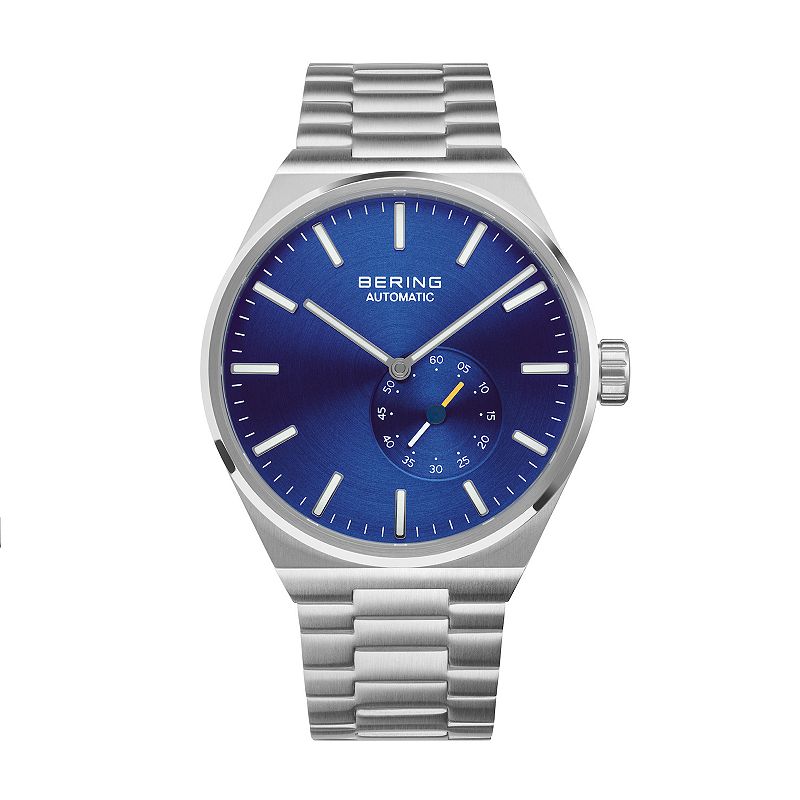 BERING Men's Automatic Stainless Steel Bracelet Watch, Size: Large, Blue