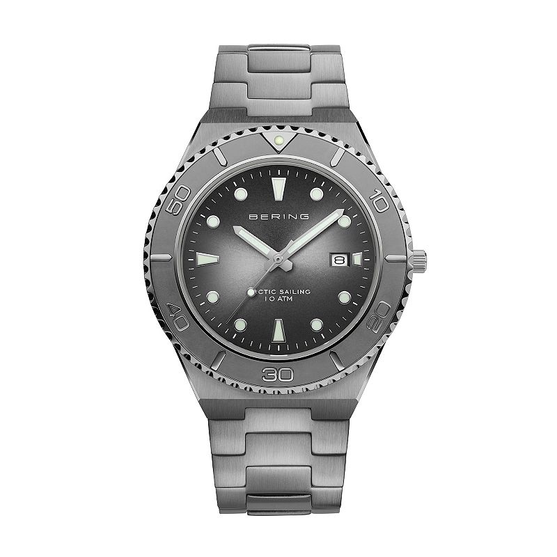 BERING Men's Classic Arctic Stainless Steel Bracelet Watch, Size: Large, Gray