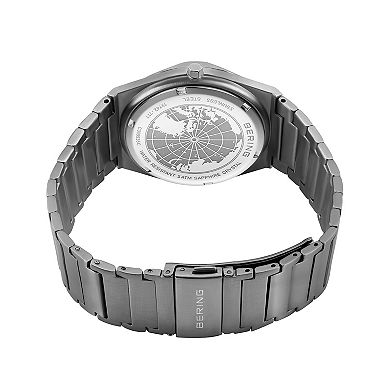 BERING Men's Gray Stainless Steel Classic Link Bracelet Watch