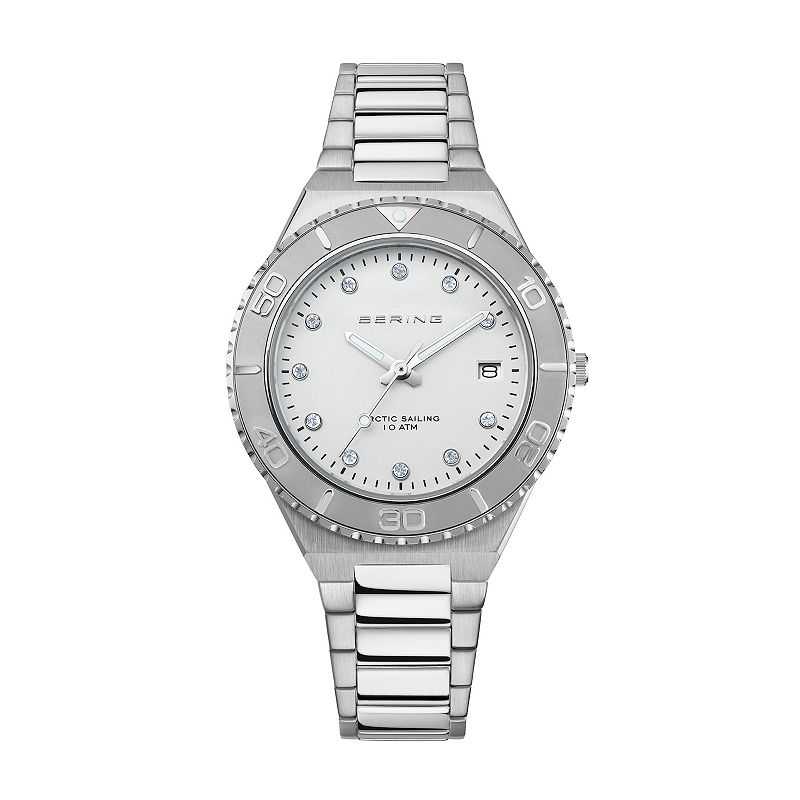 BERING Women's Classic Stainless Steel Link Bracelet Watch, Size: Medium, Silver