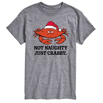 Big & Tall Not Naughty Just Crabby Graphic Tee