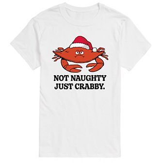 Big & Tall Not Naughty Just Crabby Graphic Tee