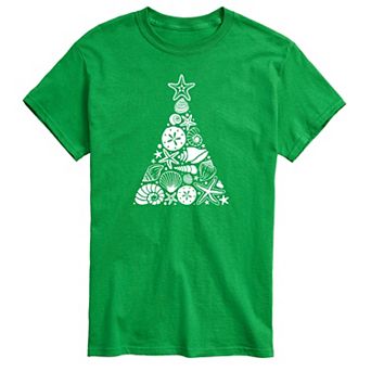 Big & Tall Sea Shell Christmas Tree Graphic Tee