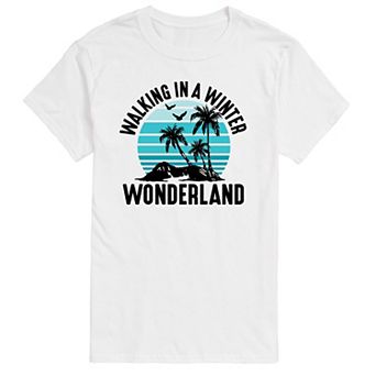 Big & Tall Walking In A Winter Wonderland Beach Graphic Tee