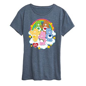 Women's Care Bears Group On Clouds Graphic Tee