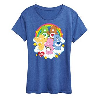 Women's Care Bears Group On Clouds Graphic Tee