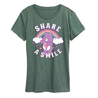 Women's Care Bears Share A Smile Graphic Tee