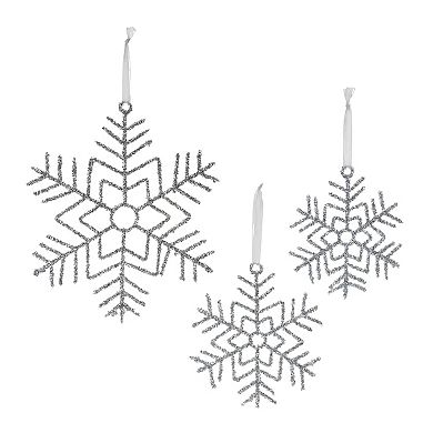 Melrose Glitter Snowflake 12-pc. Ornament Set