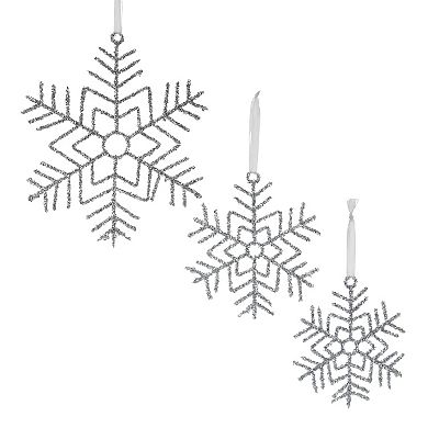 Melrose Glitter Snowflake 12-pc. Ornament Set