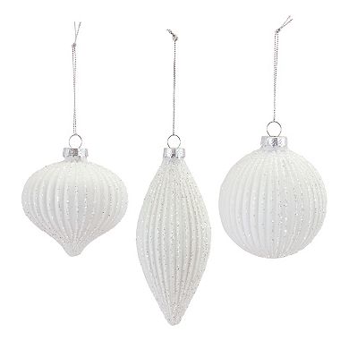 Melrose Glittered Glass 12-pc. Ornament Set