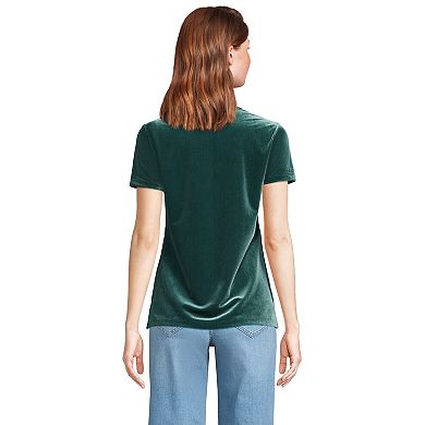 Women's Lands' End Velvet Crewneck Top