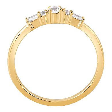 Verifine 14K Gold Plated 0.20 Carat T.W. Diamond Audrey Ring