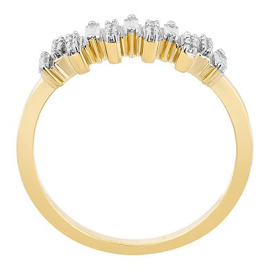 Verifine 14K Gold Plated 0.20 Carat T.W. Diamond Adira Ring