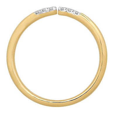 Verifine 14K Gold Plated 0.08 Carat T.W. Diamond Leah Ring