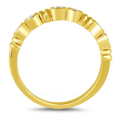 Verifine Demi Fine 14K Gold Plated 0.21 Carat T.W. Diamond Mika Ring